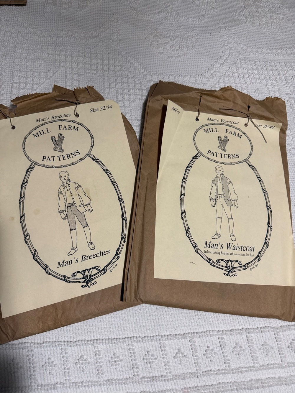 Vintage Mill Farm Sewing Patterns 1990 Colonial Williamsburg